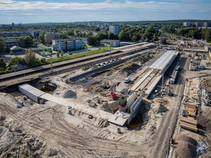 E65, Katowice, nowy wiadukt, nowa infrastruktura, katowicki węzeł kolejowy, widok z lotu ptaka