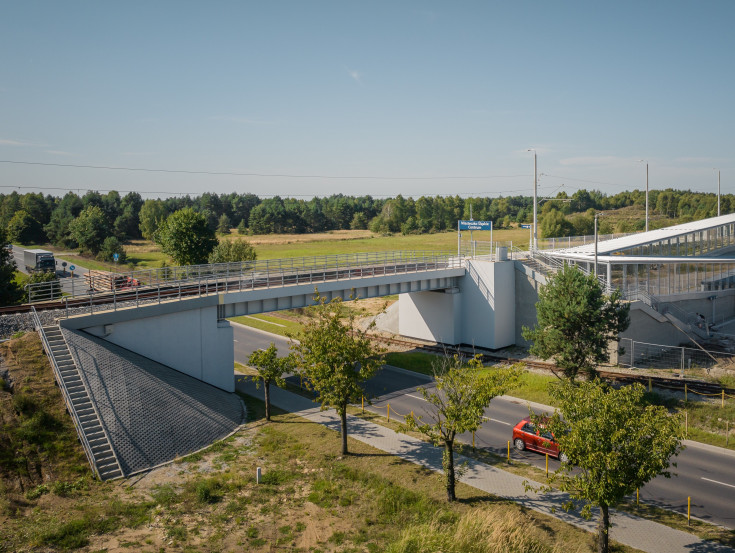 Miasteczko Śląskie, nowy przystanek, wiadukt kolejowy, LK182, nowa infrastruktura, kolej na lotnisko