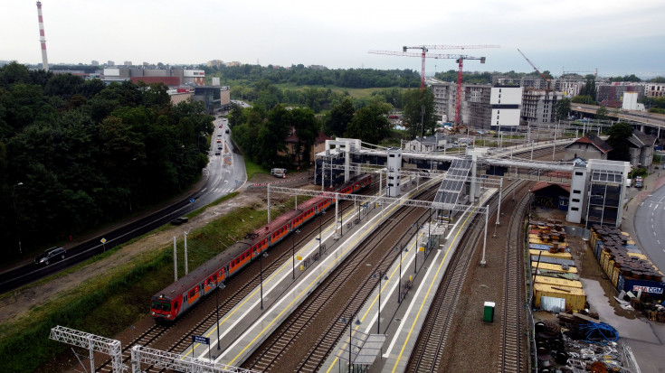 stacja, nowa infrastruktura, pociąg pasażerski, Kraków Bonarka