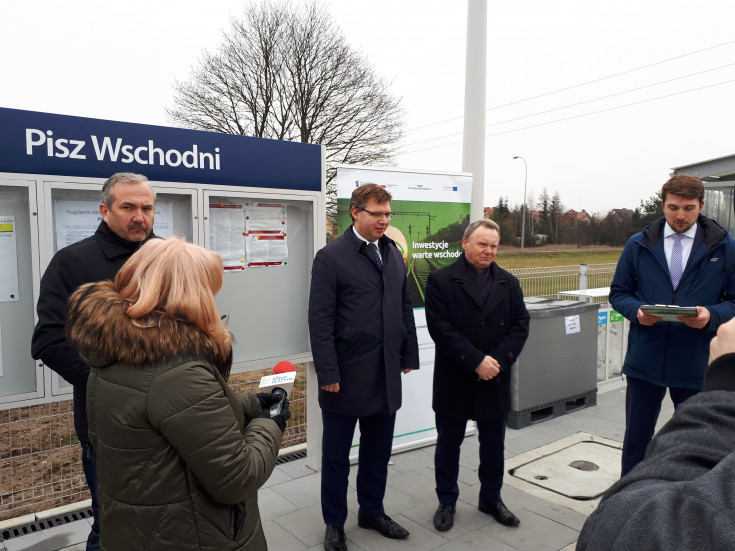 nowy przystanek, LK219, Merchel Ireneusz, Pisz Wschodni, briefing prasowy, nowa infrastruktura pasażerska