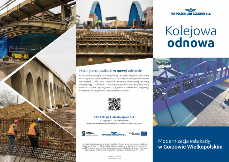 promocja, modernizacja, materiał informacyjny, POIiŚ 2014-2020, Program Operacyjny Infrastruktura i Środowisko, zabytek, Gorzów Wielkopolski, estakada, Gorzów Wielkopolski Wschodni, komunikacja zastępcza, artykuł, reklama, inwestycja