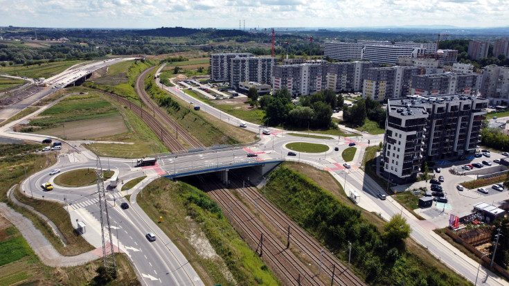 nowy przystanek, nowa infrastruktura, widok z lotu ptaka, Kraków Piastów