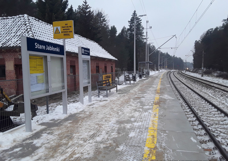 nowy przystanek, LK353, Stare Jabłonki, nowa ścieżka naprowadzająca, nowa pochylnia