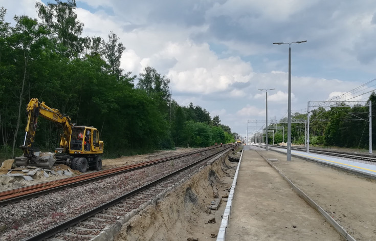 Bełchów, nowa infrastruktura, prace na stacji kolejowej