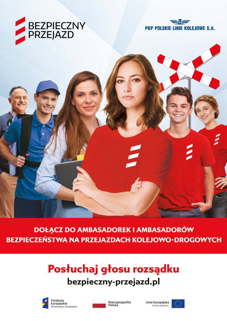 bezpieczny przejazd, bezpieczeństwo, kampania społeczna, materiał informacyjny, materiał edukacyjny, plakat, materiał promocyjny, ambasadorka bezpieczeństwa, ambasadorki bezpieczeństwa, ambasador bezpieczeństwa, ambasadorzy bezpieczeństwa