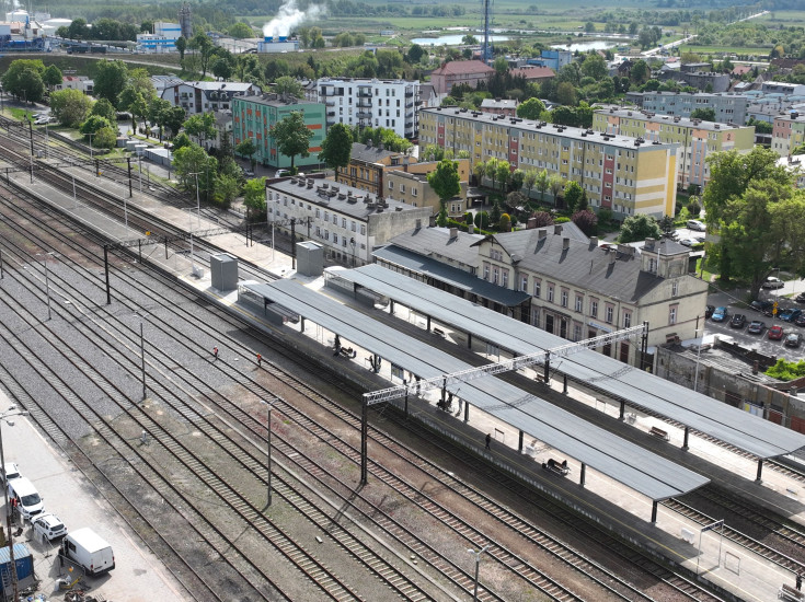 stacja, nowe przejście podziemne, nowa winda, widok z lotu ptaka, Program Przystankowy, Nakło nad Notecią