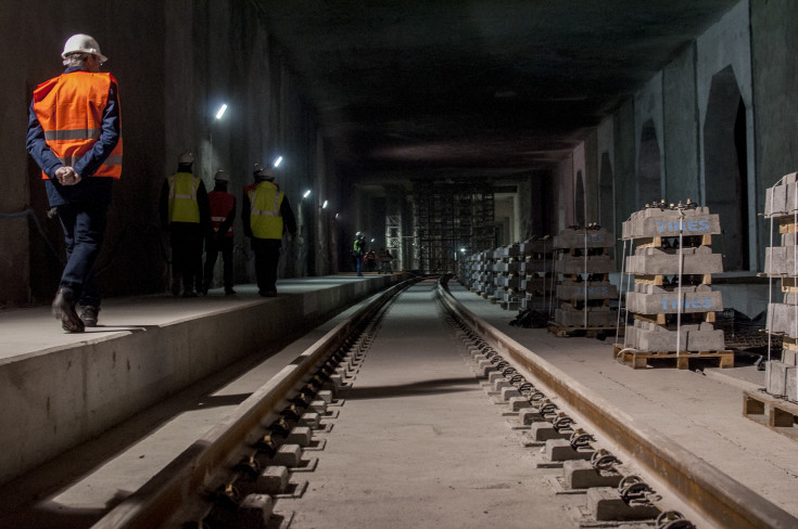 peron, tunel średnicowy, Łódź, tunel, pociąg, Łódź Fabryczna, tor