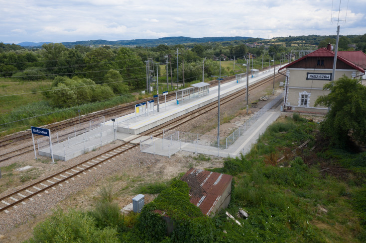 stacja, POIiŚ 2014-2020, LK97, Radziszów, kolejowa zakopianka, nowy peron