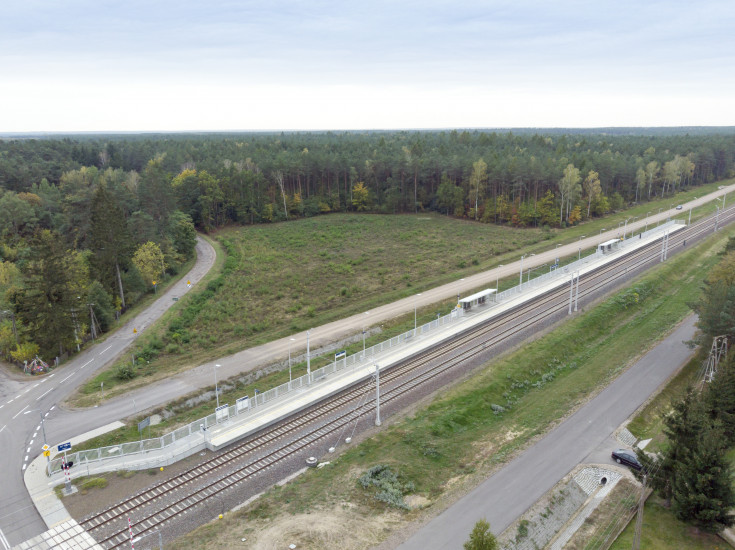 E75, Rail Baltica, CEF, nowy przystanek, Zaręby Kościelne