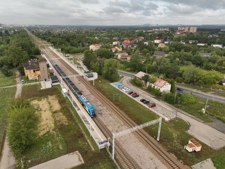 nowa infrastruktura, Dąbrowa Górnicza Gołonóg, widok z lotu ptaka, Program Przystankowy, nowy parking