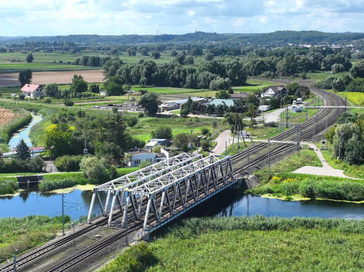 most, Port Gdańsk, LK226, nowe urządzenie SRK, widok z lotu ptaka