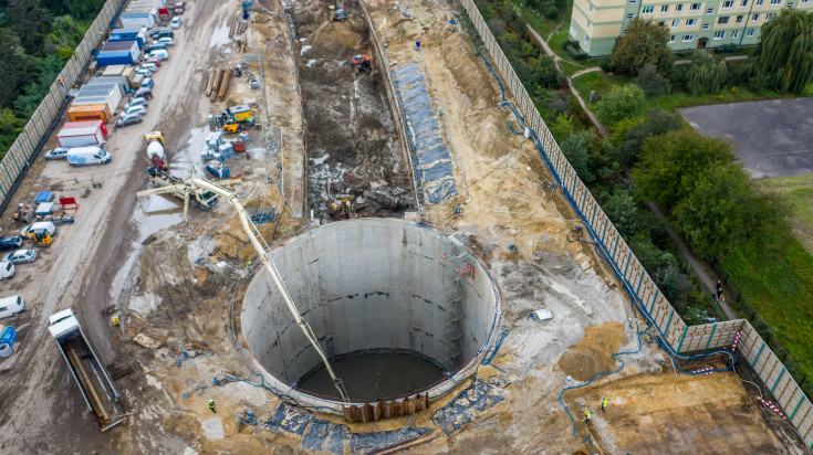 Łódź, TBM, nowy tunel, budowa tunelu, komora startowa, Odolanowska