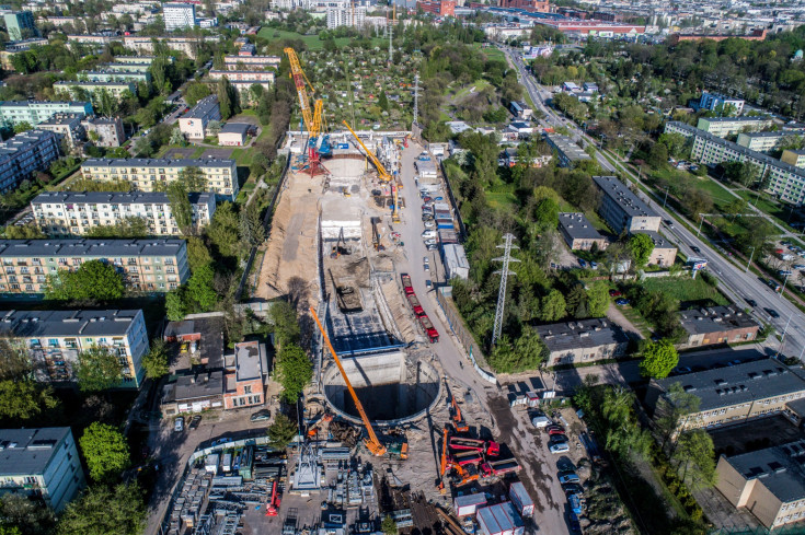 tunel średnicowy, Łódzki Węzeł Kolejowy, TBM, tarcza, plac budowy, drążenie tunelu kolejowego