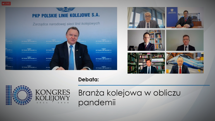 Krajowy Program Kolejowy, Merchel Ireneusz, Adamczyk Andrzej, wideokonferencja, X Kongres Kolejowy, nowa perspektywa UE