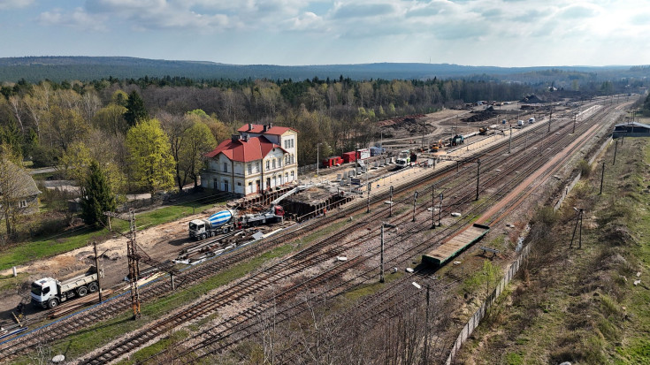 LK8, przewóz towarów, nowy wiadukt, Zagnańsk, stacja kolejowa