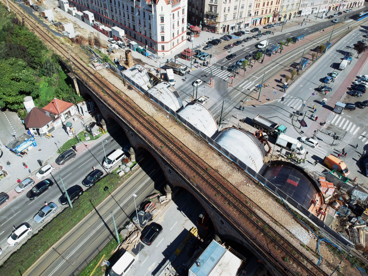 Kraków, E30, nowy wiadukt, Grzegórzecka, nowy tor