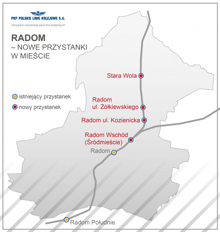 Radom, LK8, nowy przystanek, mapa, Stara Wola, Żółkiewskiego, Kozienicka