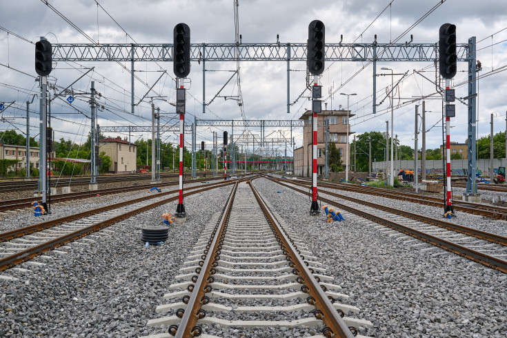 semafor, stacja, tor, KPO, Częstochowa Towarowa