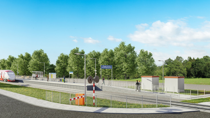 wizualizacja, LK356, przystanek, Wągrowiec Południowy