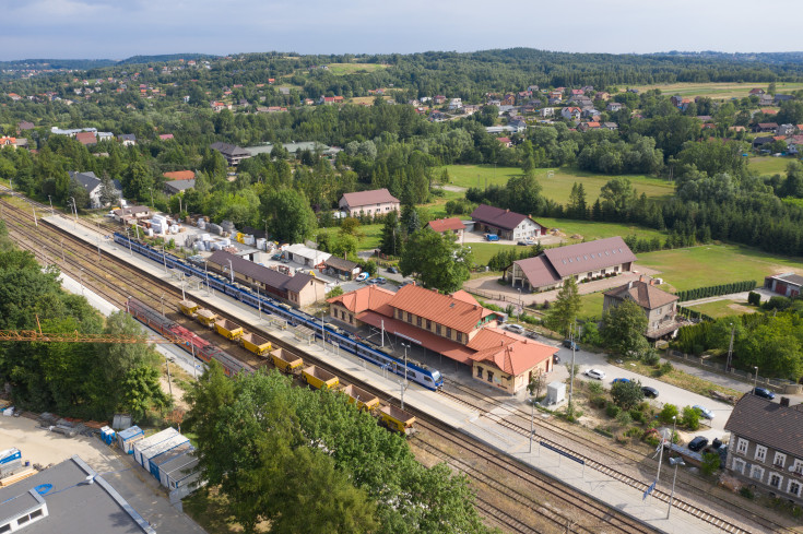 peron, POIiŚ 2014-2020, Małopolska, LK97, Kalwaria Zebrzydowska, Kalwaria Zebrzydowska Lanckorona, kolejowa zakopianka