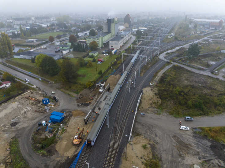 E59, CEF, budowa peronu, Stargard, przebudowa wiaduktu, prace przy wiadukcie, LCS Stargard