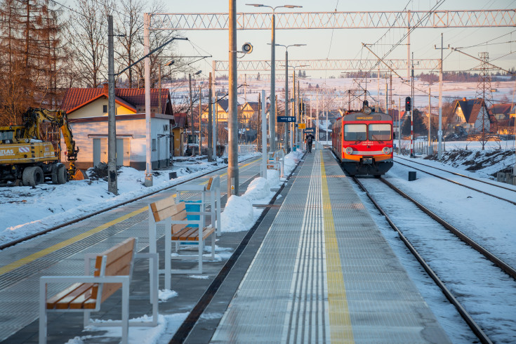 modernizacja, POIiŚ 2014-2020, pociąg, Małopolska, Lasek, pociąg pasażerski, kolejowa zakopianka, podróże pociagiem