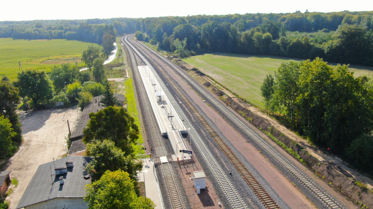 stacja, Gardeja, nowa infrastruktura, widok z lotu ptaka