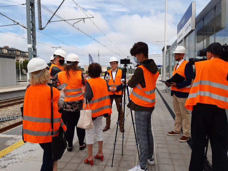 LK7, Otwock, nowy wiadukt, briefing prasowy, nowa infrastruktura pasażerska, nowy tor