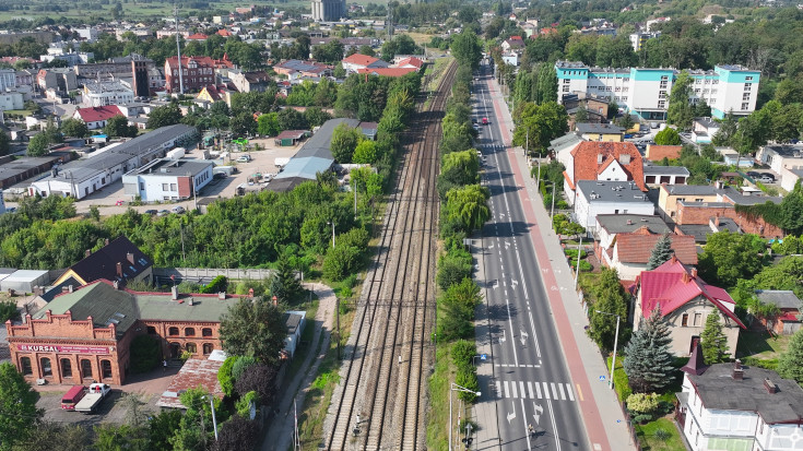 nowy przystanek, widok z lotu ptaka, Nakło nad Notecią