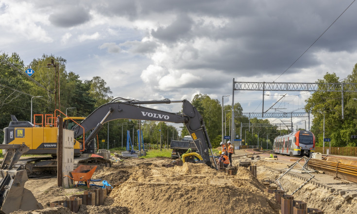 prace budowlane, nowa infrastruktura, nowe skrzyżowanie bezkolizyjne, Andrespol