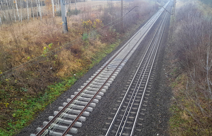 LK131, przewóz towarów, prace na linii, Zduńska Wola Poddębice, nowa szyna, nowy podkład