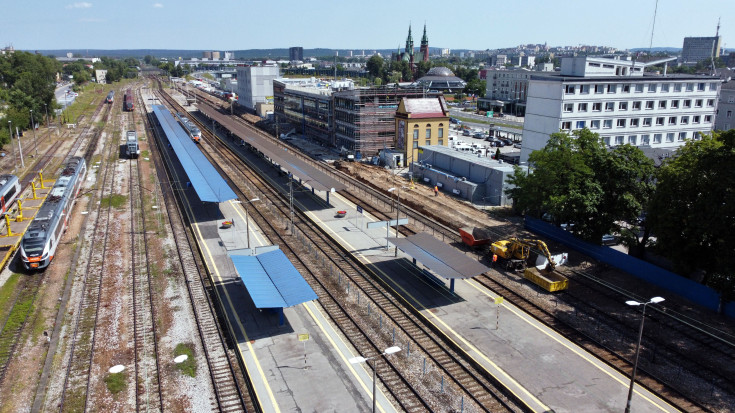 peron, Kielce, prace na stacji kolejowej