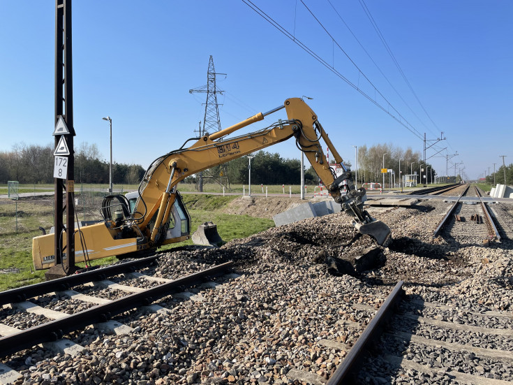 elektryfikacja, prace budowlane, LK68, nowa infrastruktura, Gniewczyna Łańcucka