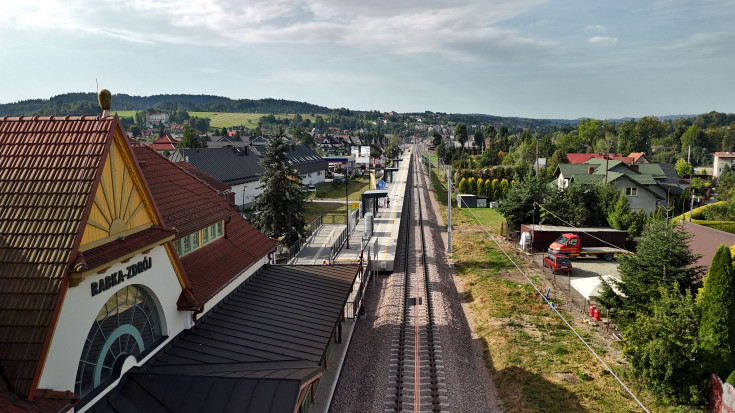 LK104, przystanek, powrót pociagów, widok z lotu ptaka, www.podleze-piekielko.pl, Rabka-Zdrój