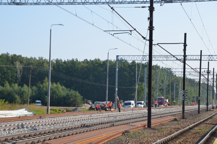 CMK, modernizacja, LK4, Opoczno Południe, nowy rozjazd, nowy tor