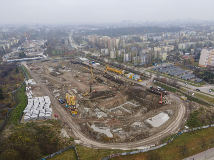 POIiŚ 2014-2020, Łódź, nowy przystanek, budowa tunelu, Koziny