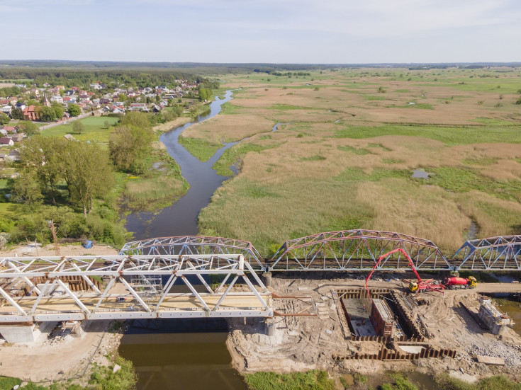 E75, Rail Baltica, prace budowlane, nowa infrastruktura, most nad Narwią