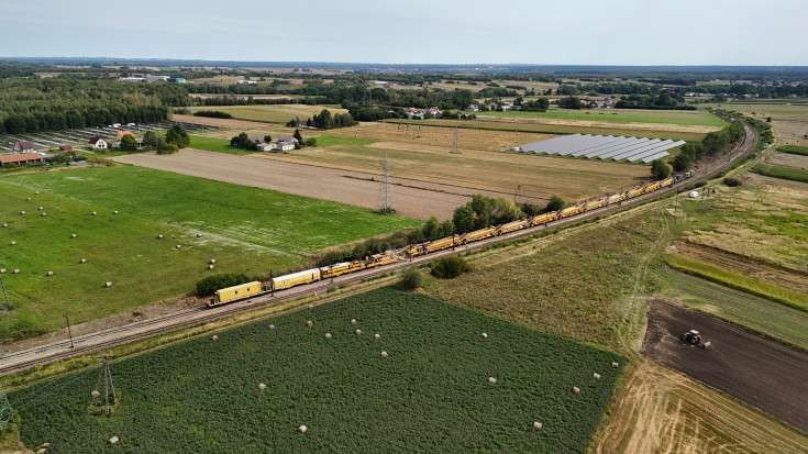 prace na linii, Grybów, LK70, Staszów