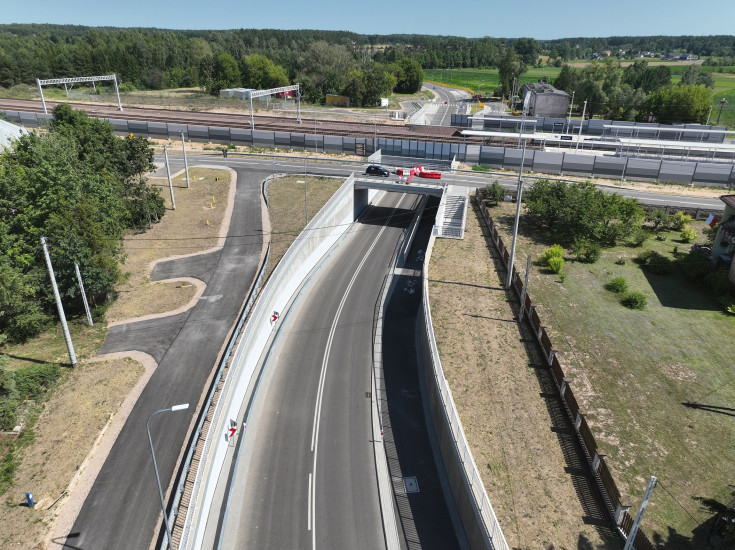 E75, Rail Baltica, tunel, Baciuty, nowa infrastruktura, widok z lotu ptaka