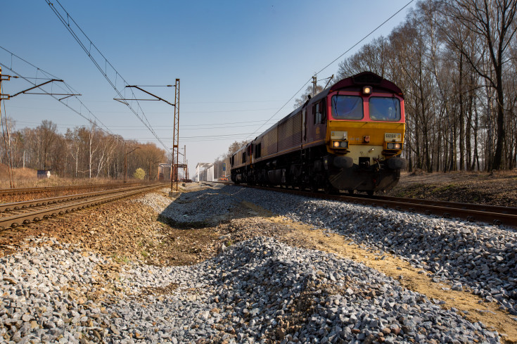 modernizacja, pociąg towarowy, Toszek Północ, Rudziniec Gliwicki, Stare Koźle, LK681