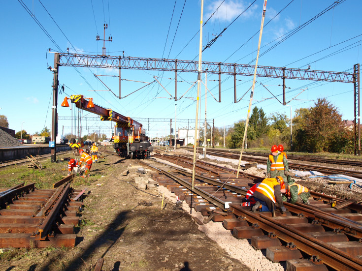 POIiŚ 2014-2020, rozjazd, montaż, Białogard