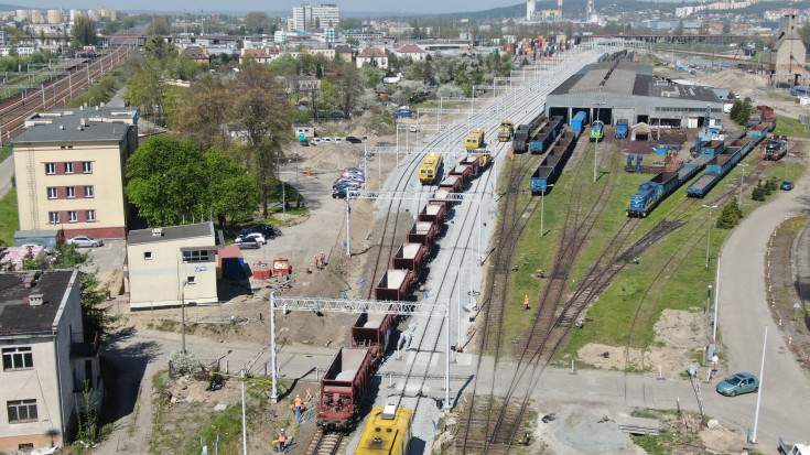 tor, monitoring inwestycji kolejowych, dron, Port Gdynia