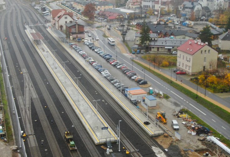 stacja, Kartuzy, nowa infrastruktura, widok z lotu ptaka