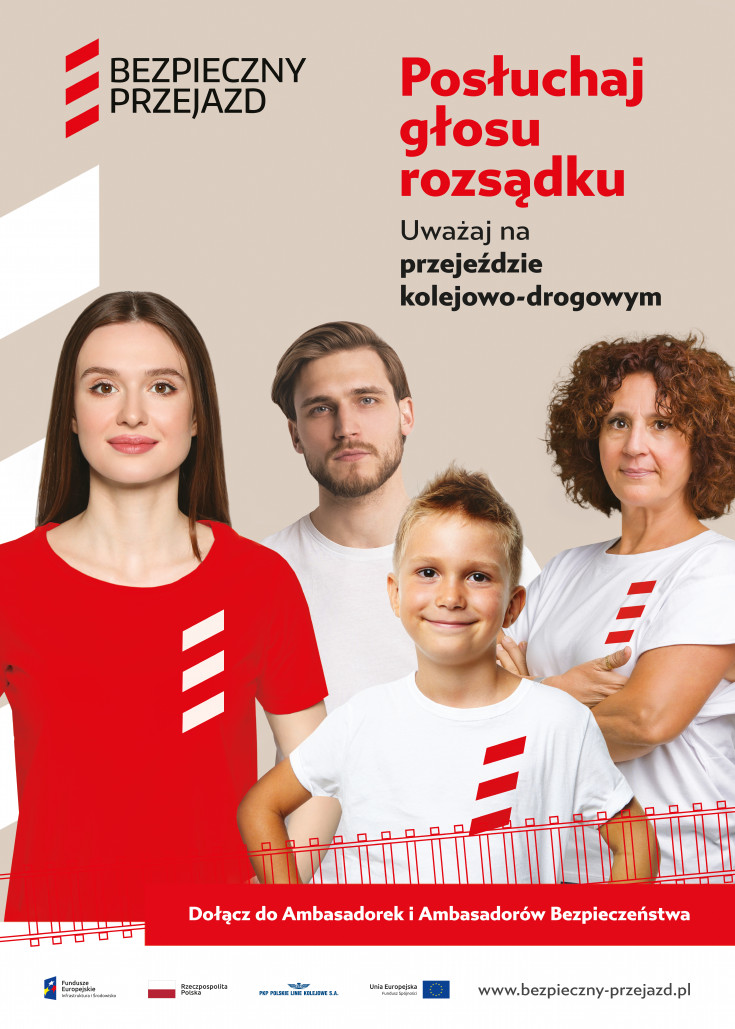 bezpieczny przejazd, bezpieczeństwo, kampania społeczna, materiał informacyjny, plakat, materiał promocyjny, ambasadorka bezpieczeństwa, ambasadorki bezpieczeństwa, ambasador bezpieczeństwa, ambasadorzy bezpieczeństwa