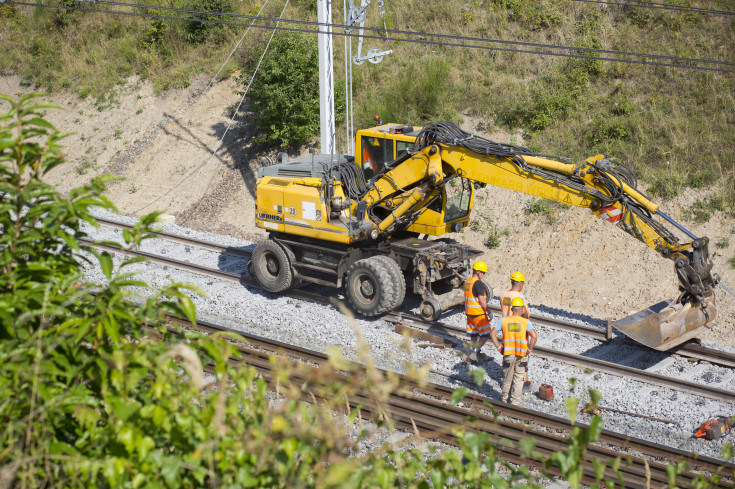 Toszek, Rudziniec, Stare Koźle, LK153, zgrzewanie szyn