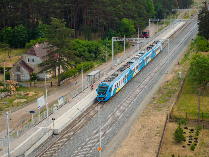 E59, nowa infrastruktura, pociąg pasażerski, nowy peron, Drawiny