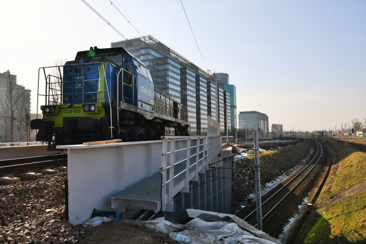 Warszawa Główna, próba obciążeniowa, nowy wiadukt kolejowy