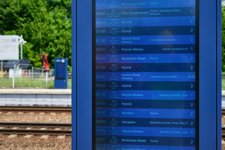 informacja pasażerska, śląskie, Żory, wyświetlacz, KPO, nowy wyświetlacz, CSDIP