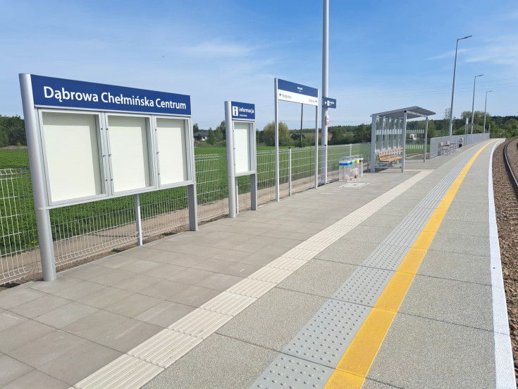 nowy przystanek, nowa infrastruktura, nowy peron, Dąbrowa Chełmińska