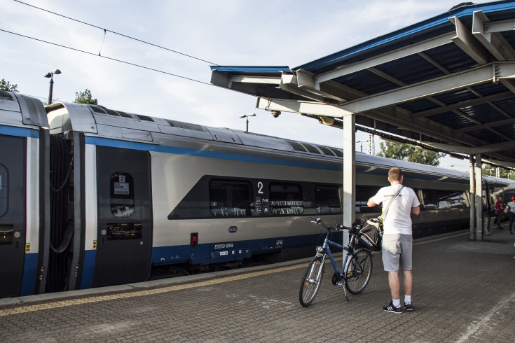 pasażer, peron, ludzie, Warszawa Zachodnia, pociąg